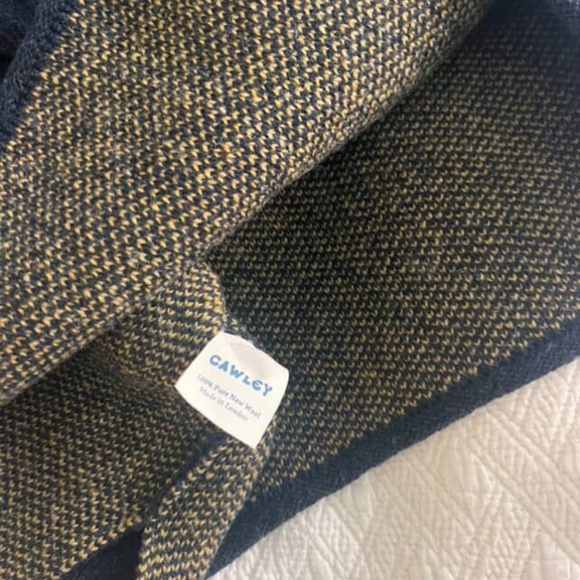 CAWLEY STUDIO Lambswool Ruffle Jumper in Navy, Small, New Condition - Picture 11 of 12